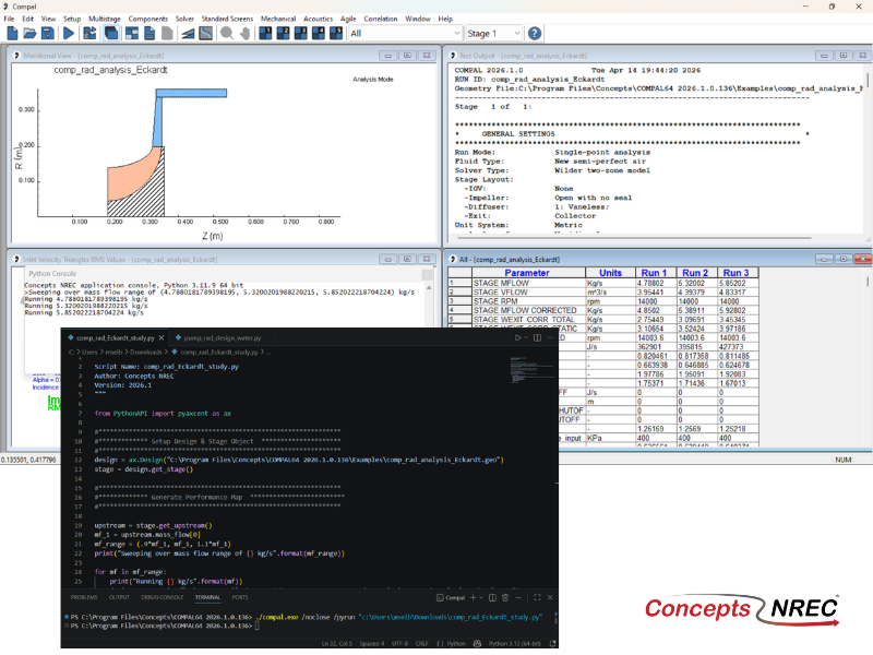 Exploring Design Possibilities with the Python API in COMPAL and PUMPAL