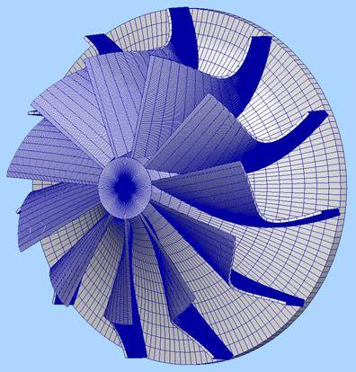 Forward_swept_rotar_turbocharger