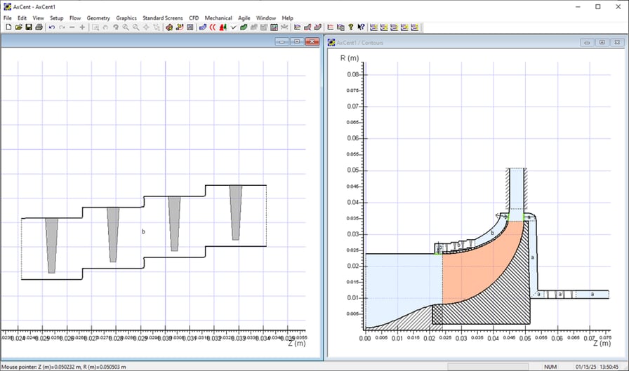 Labyrinth step seal in AxCent®