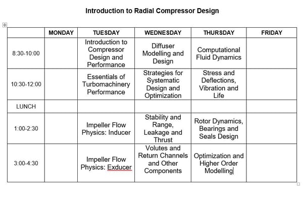 Radial Compressor Calendar Agenda-1