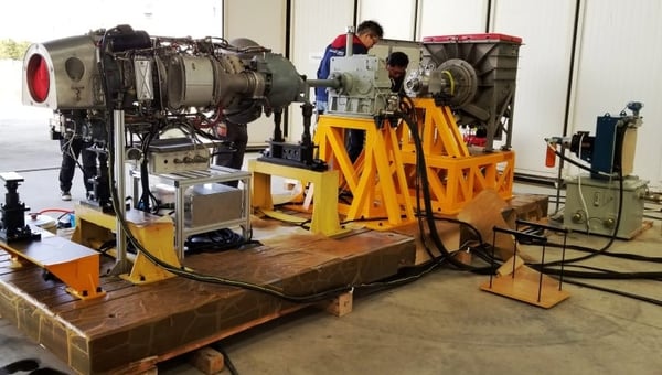 V35 Dynamometer testing helicopter engines