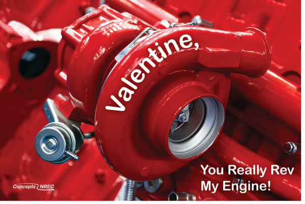 Valentines Day Card_turbocharger themed