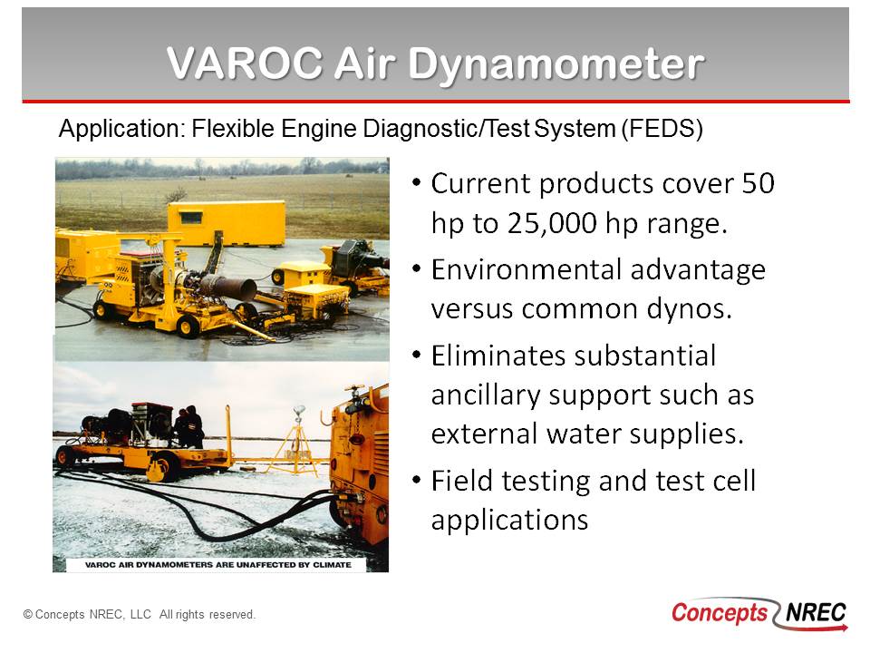 Applications for VAROC Dynamometer