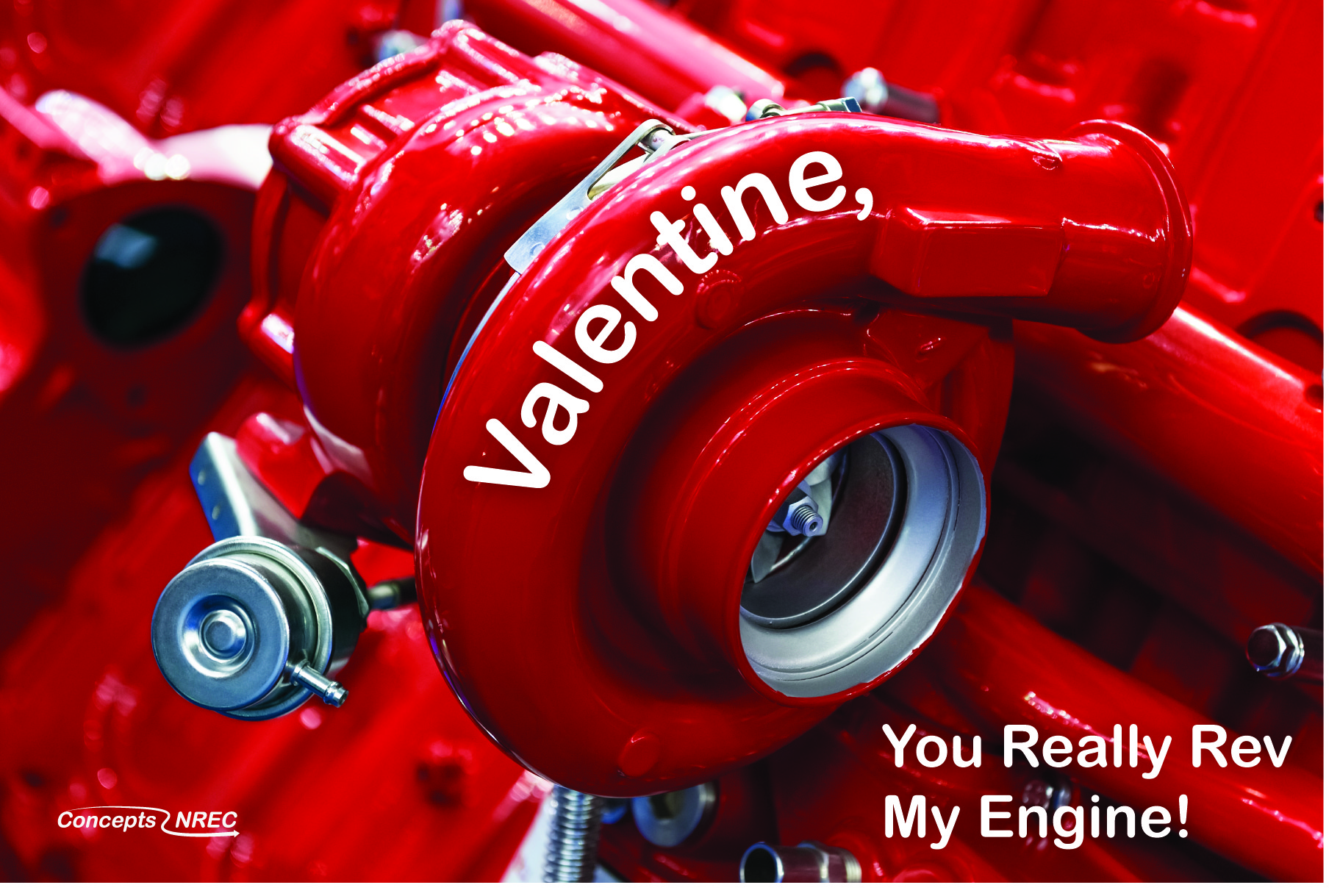 Valentines Day Card_turbocharger themed